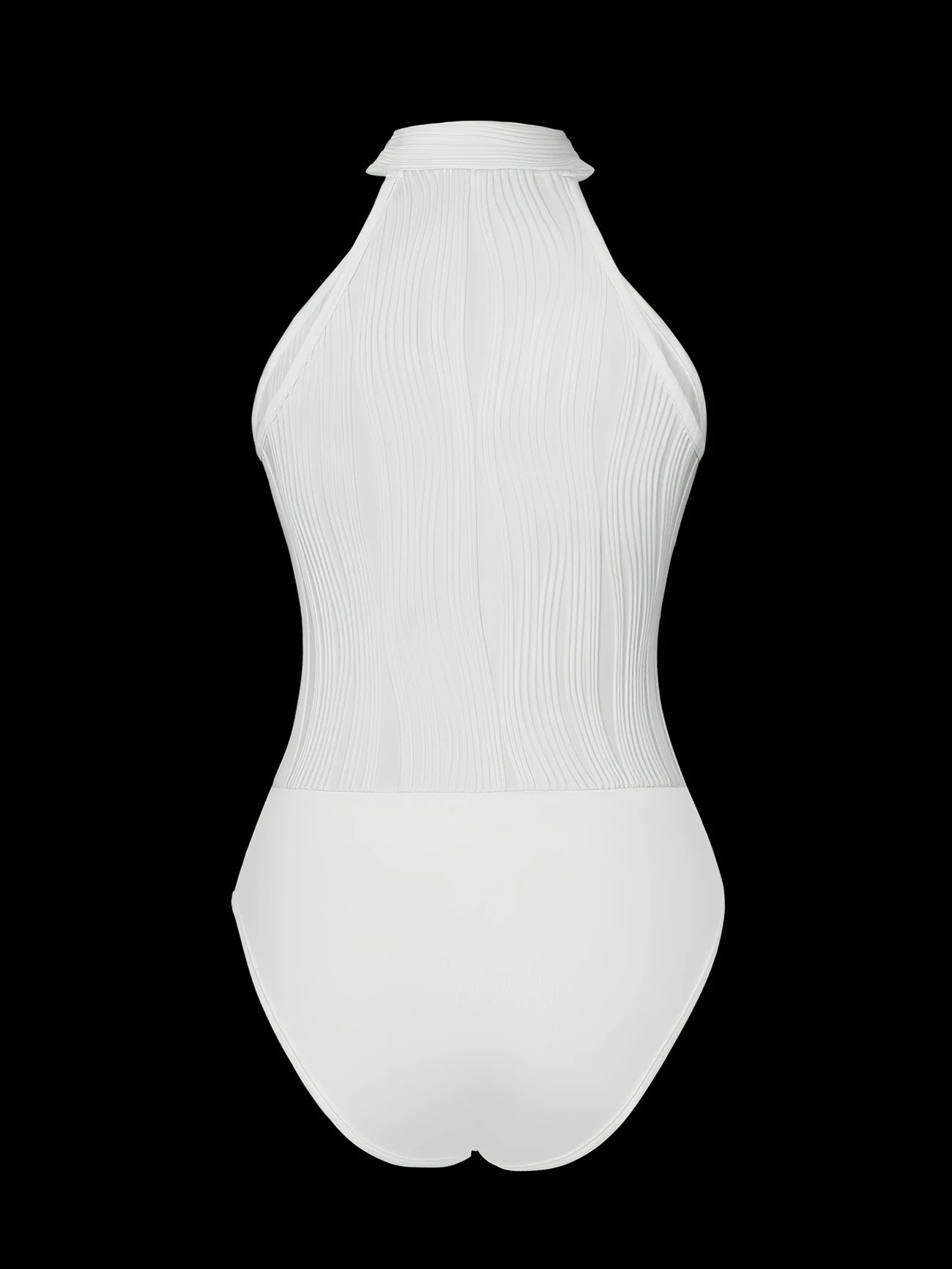 High-neck body met golvend textuurdesign – White Waves – verleidelijk & stijlvol | Dare to Undress