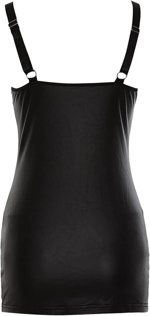Zwart PU jurkje met kant – Midnight Seduction – sexy, erotisch & kinky | Dare to Undress