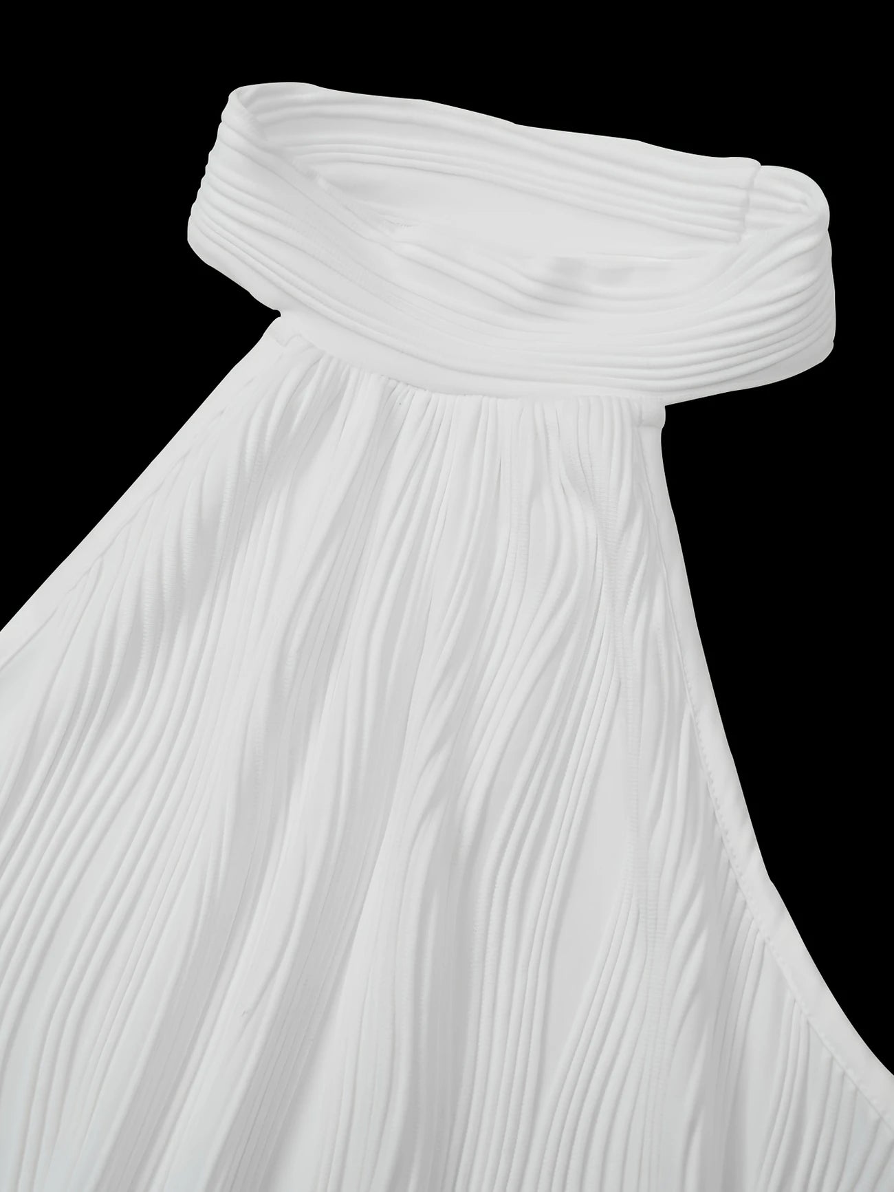 High-neck body met golvend textuurdesign – White Waves – verleidelijk & stijlvol | Dare to Undress