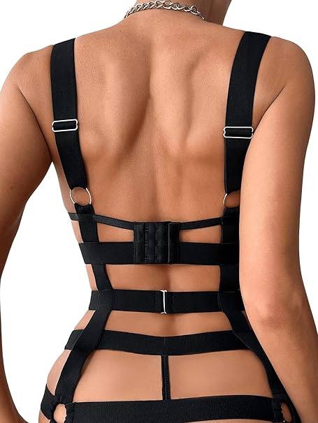 Kinky Desire – Sexy PU Body met Open Cups, Strappy Details & Bondage Look | Erotisch & Kinky