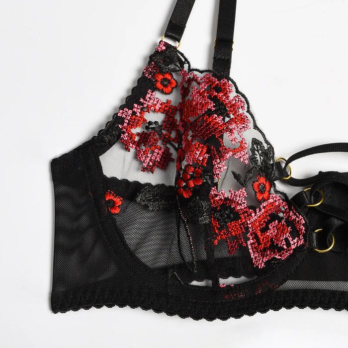 Red Temptation – Luxe Kanten Lingerieset met Jarretels & Verleidelijke Details | Sexy & Erotisch