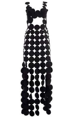 Zwarte sexy cut-out maxi jurk – Shadow Temptation – kinky fetish party outfit | Dare to Undress