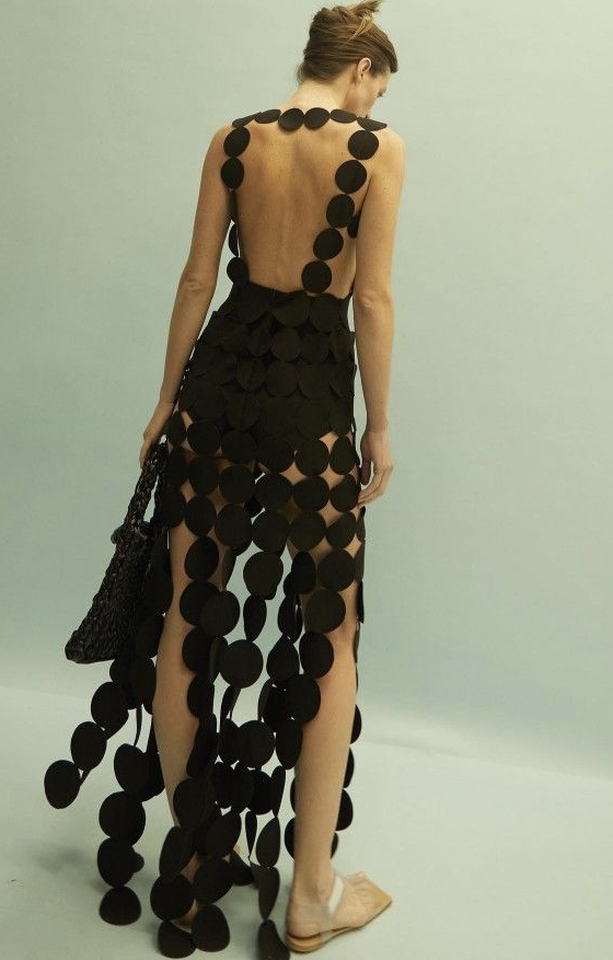 Zwarte sexy cut-out maxi jurk – Shadow Temptation – kinky fetish party outfit | Dare to Undress
