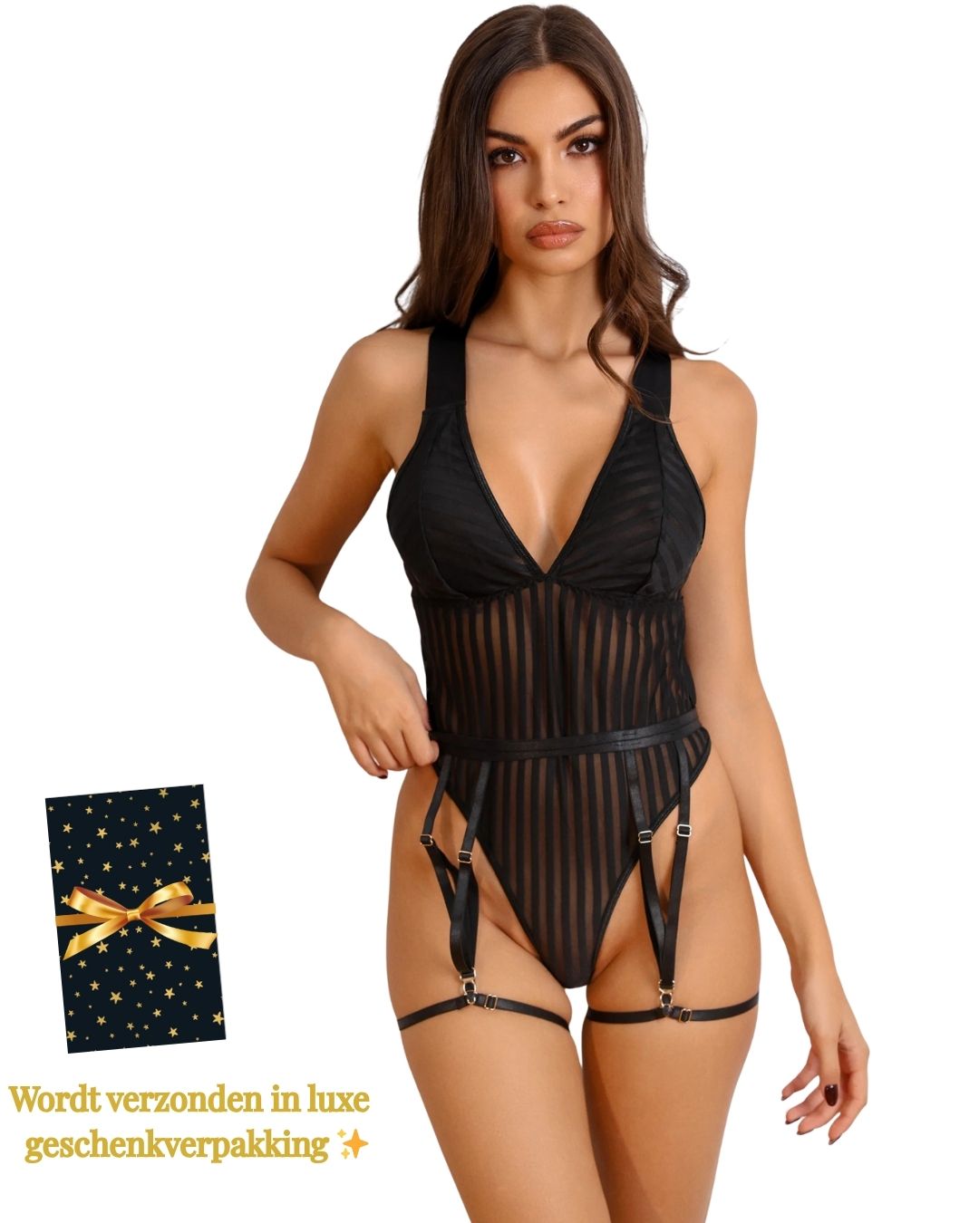 Black Venom Schwarzer sinnlicher Dessous-Body mit Strapsen & Mes Dare to Undress Black Venom Schwarzer sinnlicher Dessous-Body mit Strapsen & Mes Dare to Undress