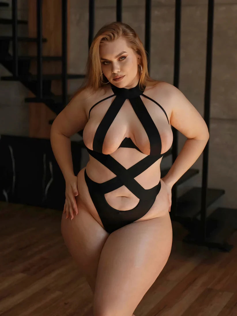 Obsessive Temptation – Sexy BDSM Bondage Body met Open Cup & Satijnlook | Erotisch & Kinky