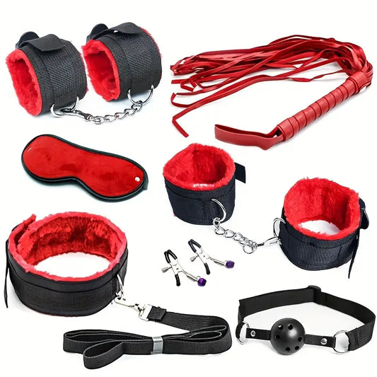7-Delige BDSM Set – Rood – €49,95