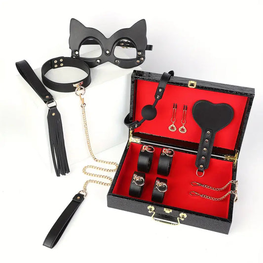 Luxe 8-delige BDSM Set met Opbergkoffer| Dare to Undress