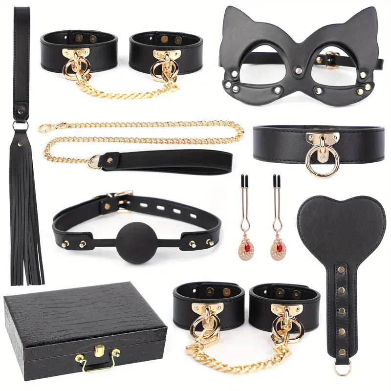 Luxe 8-delige BDSM Set met Opbergkoffer| Dare to Undress