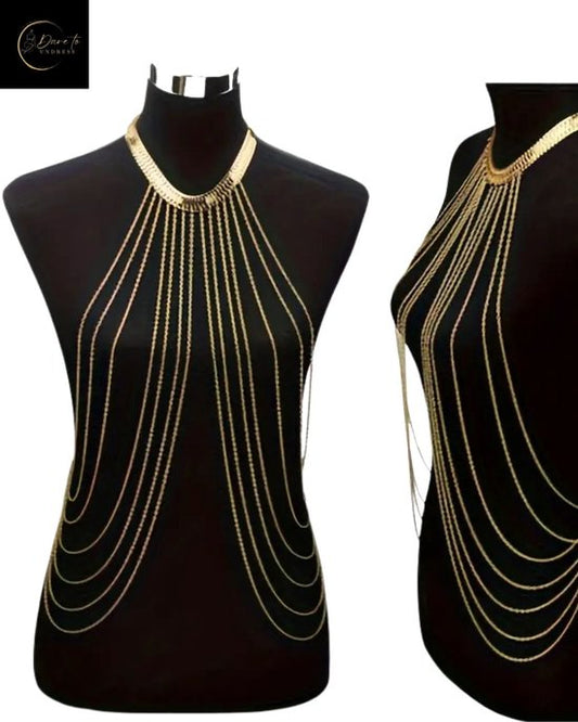 Body Chain de Luxe Goud  | Erotische Accessoire | Dare to Undress