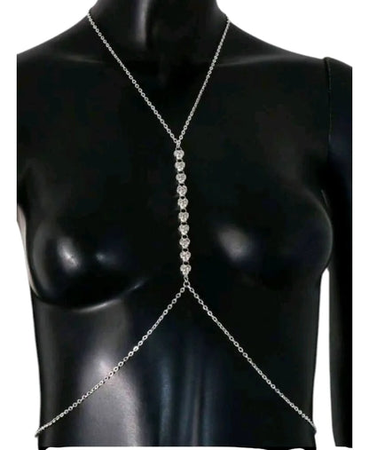 Body Chain de Luxe Zilver – Diamond Desire | Erotische Accessoire | Dare to Undress