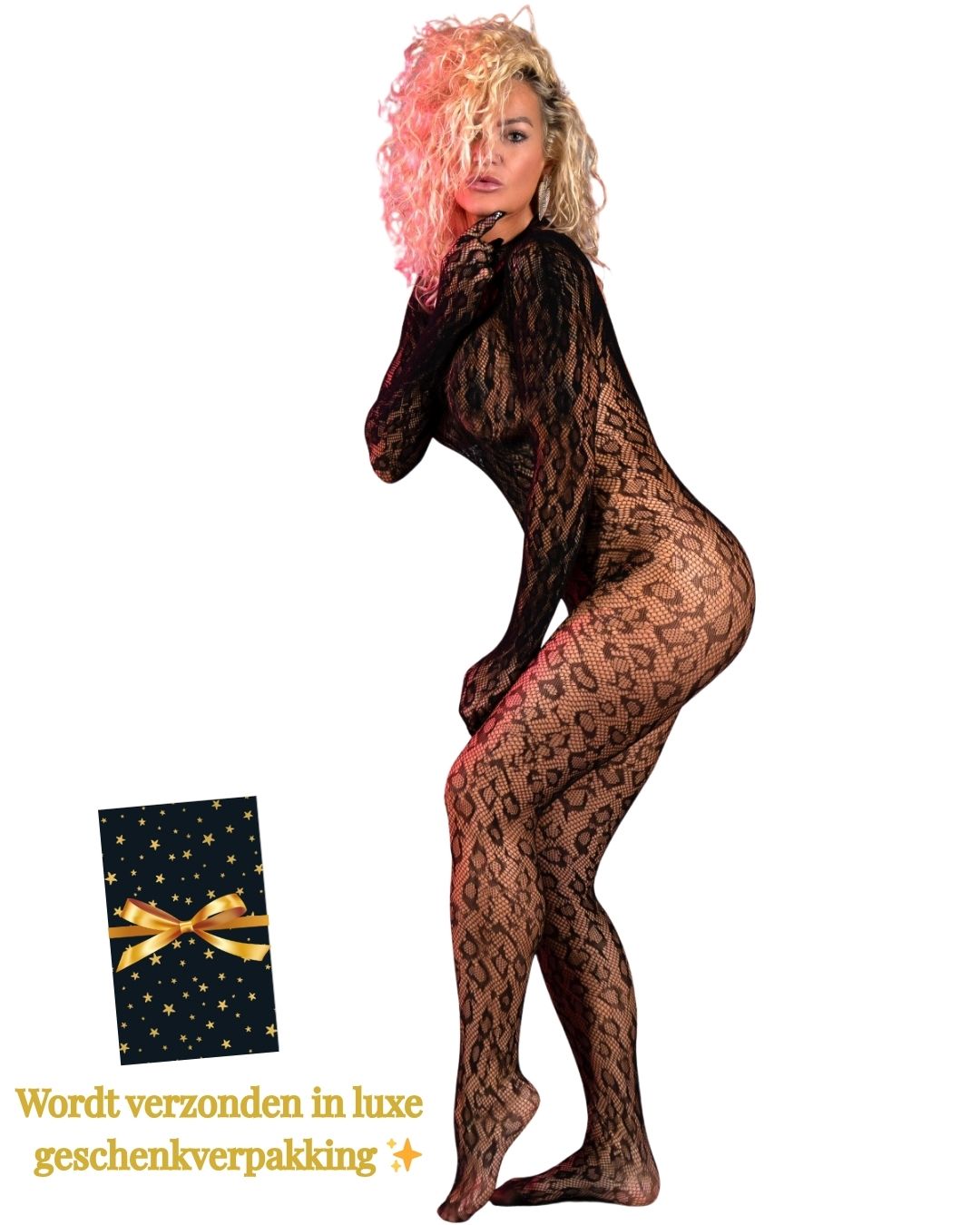 Leopard Obsession – Sexy Catsuit mit offenem Rücken, Leopardenmuster und Spitze | Erotische Clubwear