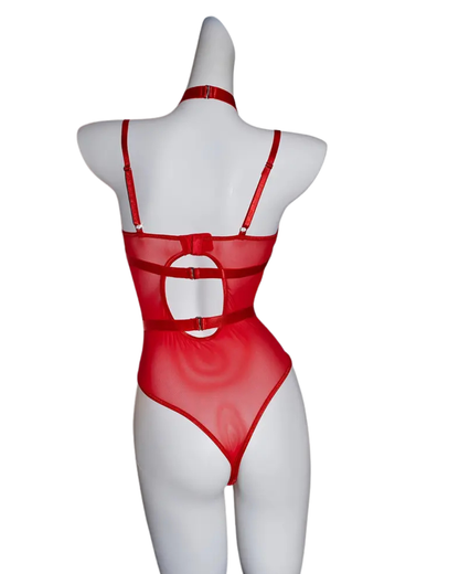 Red Desire – Kinky PU Wetlook Bondage Body with Adjustable Straps | Sexy &amp; Erotic