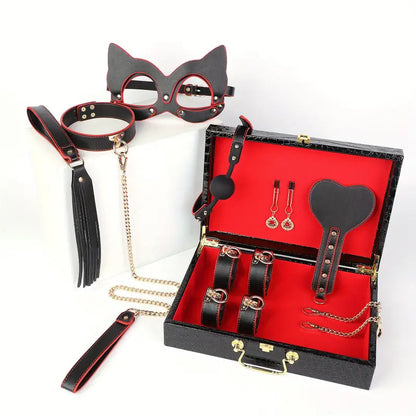 Luxe 8-delige BDSM Set met Opbergkoffer| Dare to Undress
